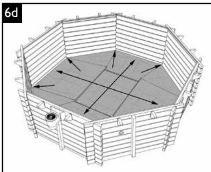 UBBINK SUNWATER ONE 360 - Reinigen Sie zunachst die Betonplatte sorgfaltig und entfernen Sie mit Schleifpapier Splitter von den Seitenwänden, um alle Ständer sauber und glatt zu halten. - 24