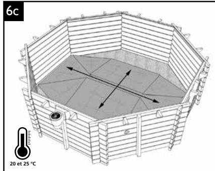 UBBINK SUNWATER ONE 360 - Reinigen Sie zunachst die Betonplatte sorgfaltig und entfernen Sie mit Schleifpapier Splitter von den Seitenwänden, um alle Ständer sauber und glatt zu halten. - 22