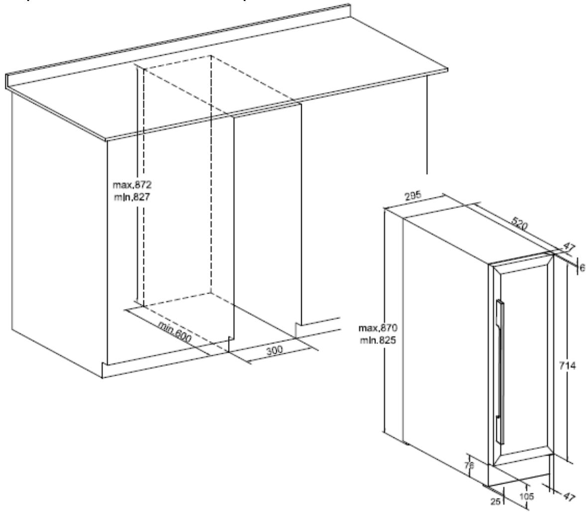 CATA VI30117X - L'appareil est conçu pour être installé sous le plan de travail ou seul sur le sol. - 1