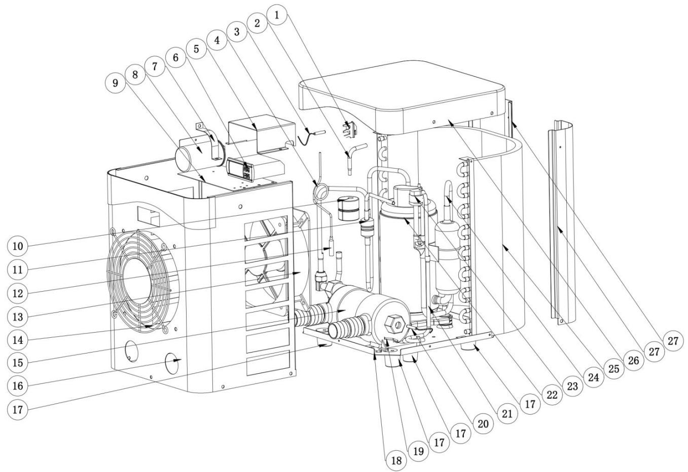GRE HPM20, HPM30, HPM40 - Exploded Diagram - 1