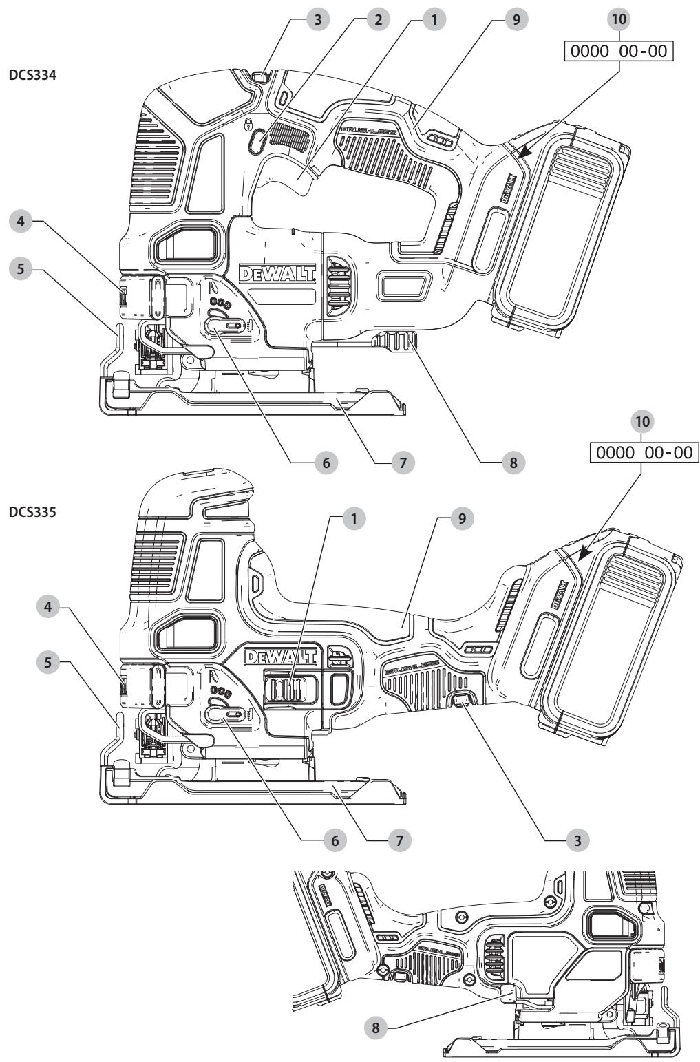 DEWALT DCS334NT-XJ - DCS334 - DCS335 - 1