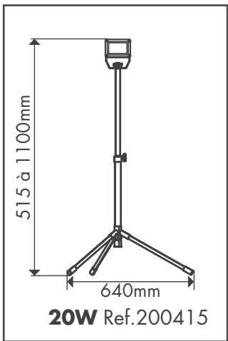 ARLUX 20W Ref.200415 50W Ref.200416 30W Ref.200417 2x20W Ref.200420 - 2.b Livre avec le produit: - 1