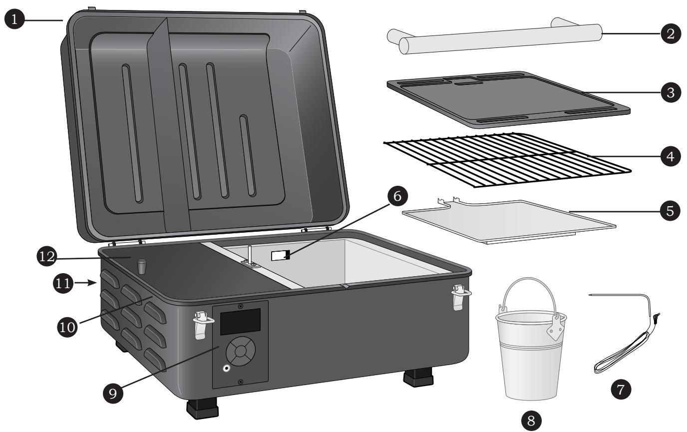 TRAEGER RANGER - GRILL PARTS AND FEATURES - 1