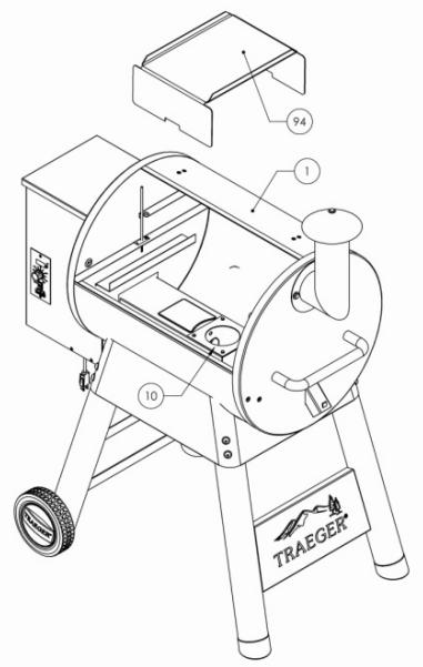 TRAEGER PRO 575 - TFB57PUBC - INSTALLING THE HEAT BAFFLE - 1