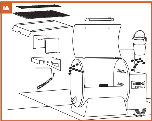 TRAEGER IRONWOOD D2-650 - REMOVE GRILL PARTS AND PACKAGING - 2