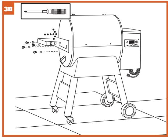 TRAEGER IRONWOOD D2-650 - AJUSTE EL ESTANTE LATERAL Y LA MANIJA DE LA PARRILLA - 3