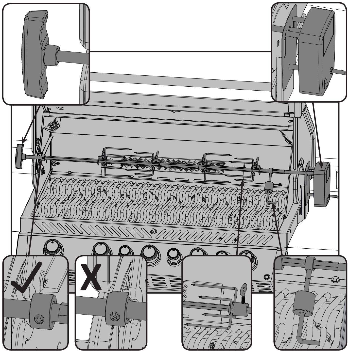 NAPOLEON GRILLS BIPRO 665 - Rotisserie Kit Assembly Instruction - 1