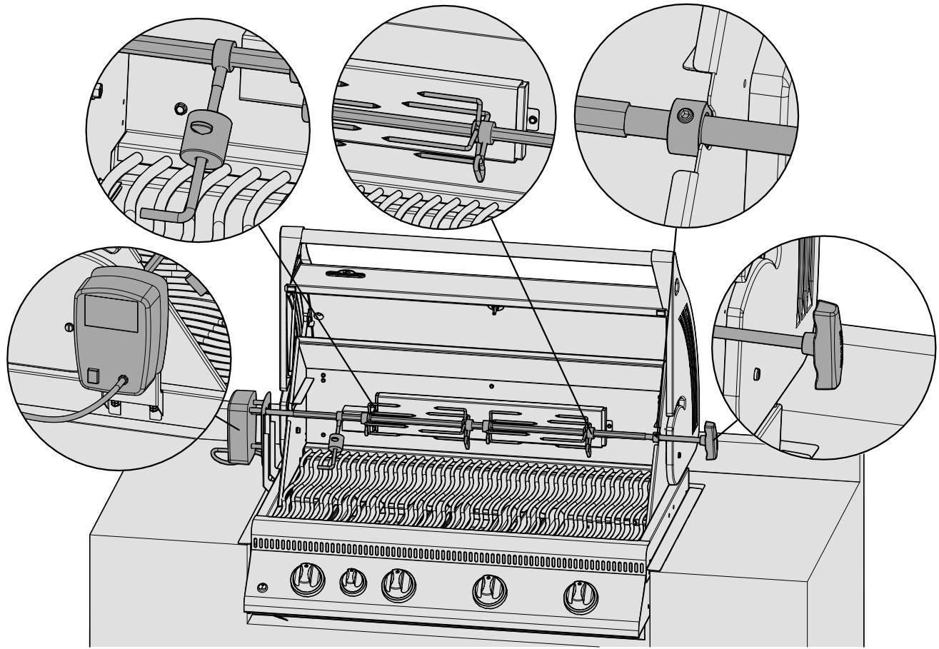 NAPOLEON GRILLS BILEX 485 - Rotisserie Kit Assembly Instruction - 1
