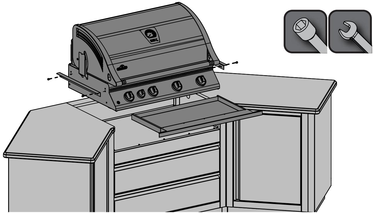NAPOLEON GRILLS BIPRO 500 - CABINET LEVELING PROCEDURE - 3