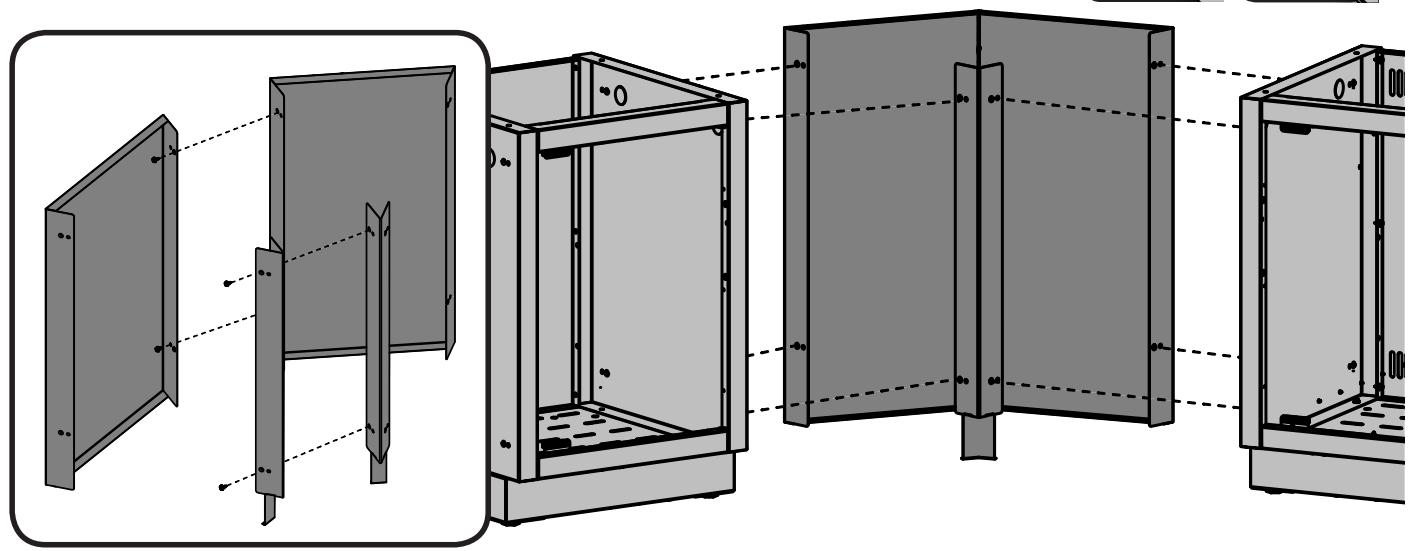 NAPOLEON GRILLS BIPRO 500 - IM-45T X 2 CABINET 90 DEGREE CONNECTION - 3