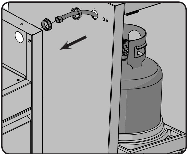 NAPOLEON GRILLS BIPRO 500 - PROPANE SUPPLY HOSE ROUTING - 2