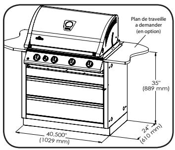 NAPOLEON GRILLS MODULE TROIS TIROIRS - CABINET POUR GRIL 500 IM-UGC500 - 4