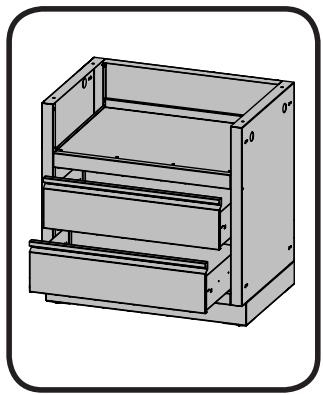 NAPOLEON GRILLS MODULE TROIS TIROIRS - IM-UGC605 605 UNDER GRILL CABINET - 1
