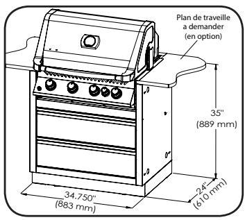NAPOLEON GRILLS MODULE TROIS TIROIRS - CABINET POUR GRIL 500 IM-UGC500 - 2
