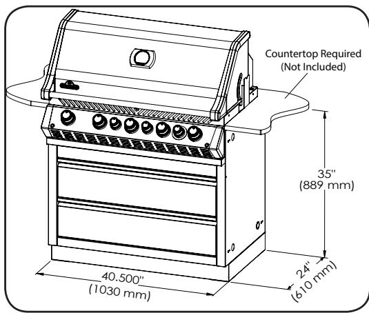 NAPOLEON GRILLS MODULE TROIS TIROIRS - IM-UGC665 665 UNDER GRILL CABINET - 2