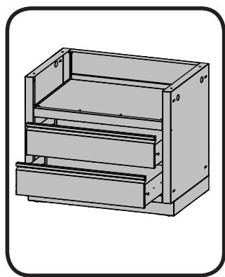 NAPOLEON GRILLS MODULE TROIS TIROIRS - IM-UGC730 730 UNDER GRILL CABINET - 1