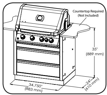 NAPOLEON GRILLS MODULE TROIS TIROIRS - IM-UGC500 500 UNDER GRILL CABINET - 2