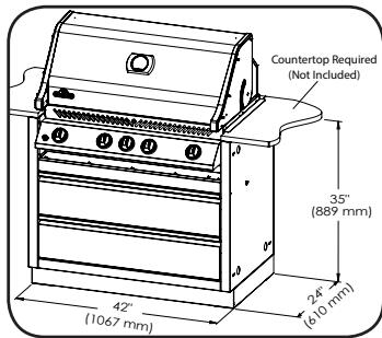 NAPOLEON GRILLS MODULE TROIS TIROIRS - IM-UGC500 500 UNDER GRILL CABINET - 4