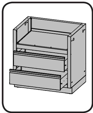 NAPOLEON GRILLS MODULE TROIS TIROIRS - IM-UGC500 500 UNDER GRILL CABINET - 3