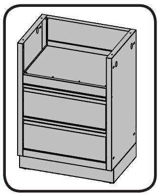 NAPOLEON GRILLS MODULE TROIS TIROIRS - CABINET POUR GRIL 245/300 IM-UGC300 - 1