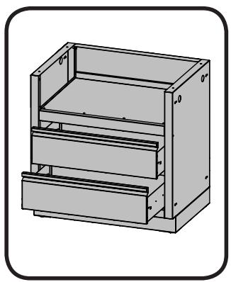 NAPOLEON GRILLS MODULE TROIS TIROIRS - IM-UGC500 500 UNDER GRILL CABINET - 1