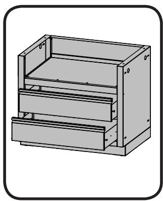 NAPOLEON GRILLS MODULE TROIS TIROIRS - IM-UGC665 665 UNDER GRILL CABINET - 1