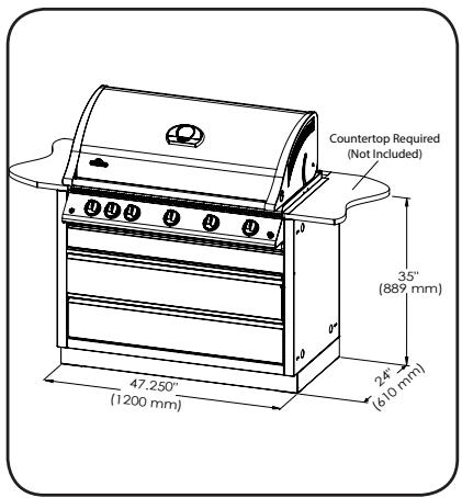 NAPOLEON GRILLS MODULE TROIS TIROIRS - IM-UGC730 730 UNDER GRILL CABINET - 2