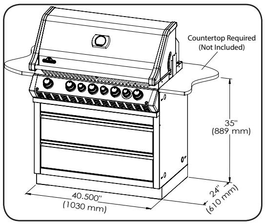 NAPOLEON GRILLS MODULE RANGEMENT NAPOLEON POUR CUISINE EXTéRIEURE - IM-UGC665 665 UNDER GRILL CABINET - 2