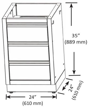 NAPOLEON GRILLS MODULE RANGEMENT NAPOLEON POUR CUISINE EXTéRIEURE - IM-2DC 2 DRAWER CABINET - 2