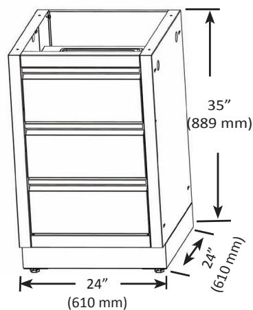 NAPOLEON GRILLS MODULE RANGEMENT NAPOLEON POUR CUISINE EXTéRIEURE - CABINET POUR GRIL 825 IM-UGC825 - 4