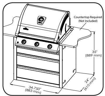 NAPOLEON GRILLS MODULE POUR éVIER - IM-UGC485 485 UNDER GRILL CABINET - 2