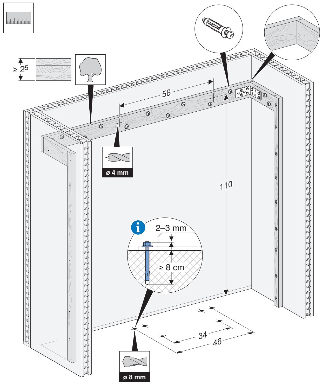 GEBERIT LAïTA ESSENTIEL AQUACLEAN - Cotes de montage - 44