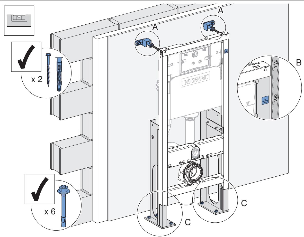 GEBERIT LAïTA ESSENTIEL AQUACLEAN - Cotes de montage - 54