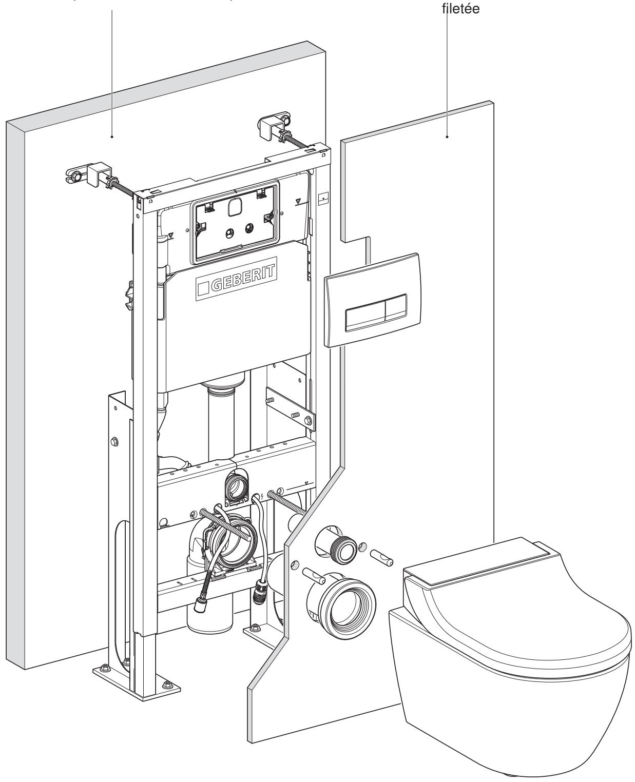 GEBERIT LAïTA PREMIUM AQUACLEAN - Situation de montage - 1