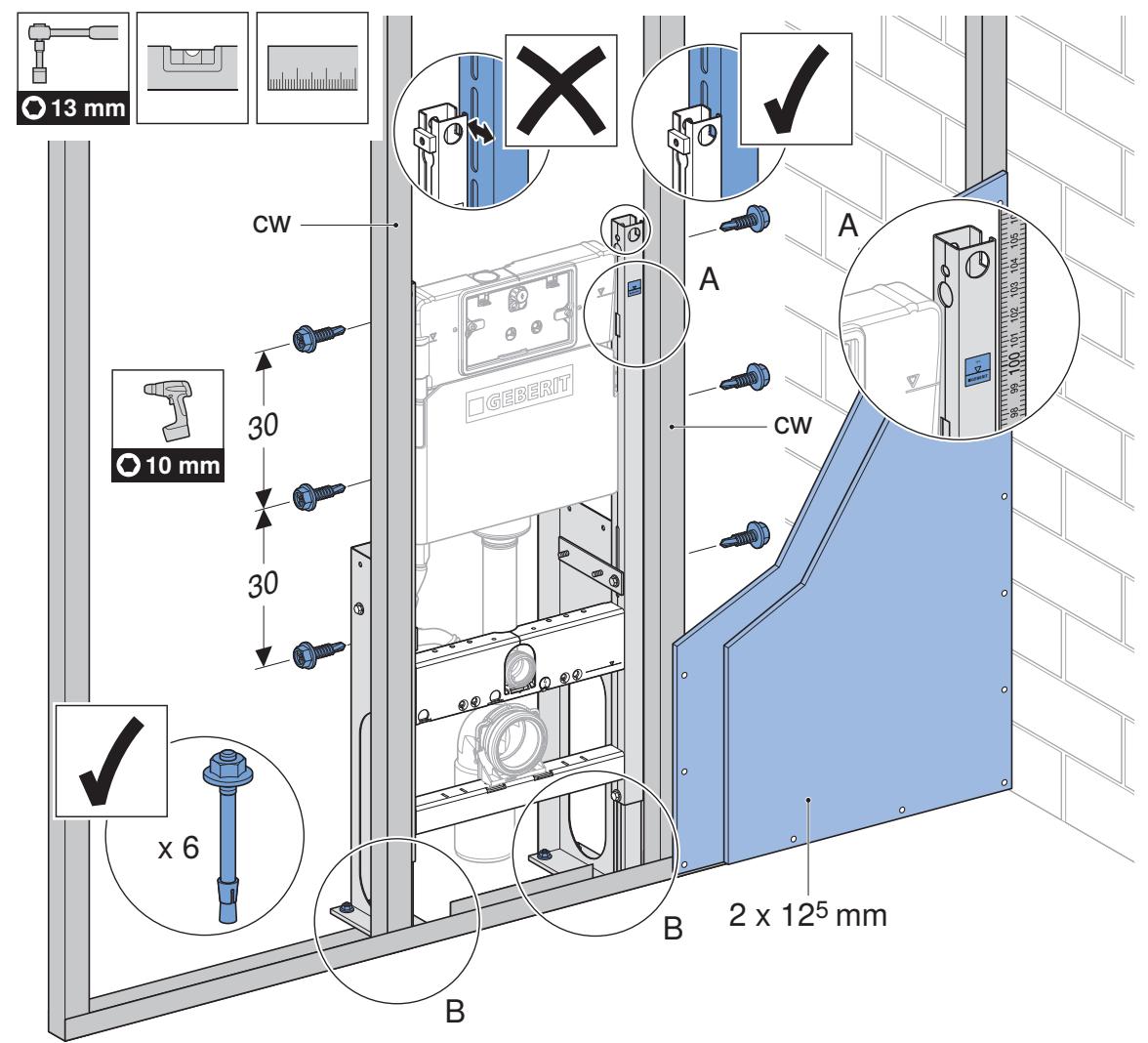 GEBERIT LAïTA PREMIUM AQUACLEAN - Cotes de montage - 77