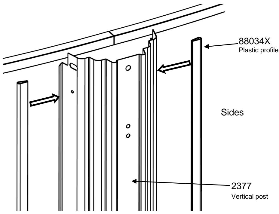 TRIGANO OSMOSE N°880114 - Assembling the plastic profiles on the posts - 1