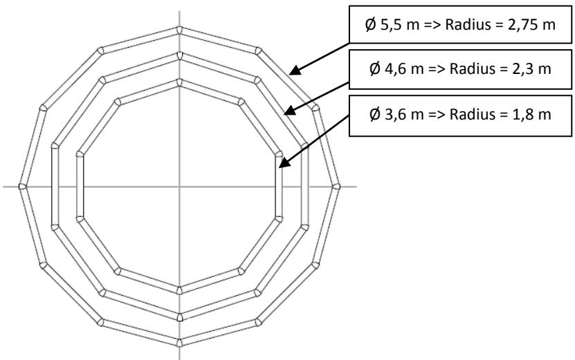 TRIGANO OSMOSE N°880114 - Grundriss des Pools in Rundform - 1