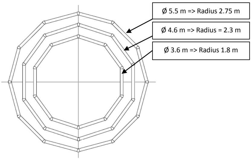 TRIGANO OSMOSE N°880114 DIAM.4.9 M X H.1.32 M - Overall dimensions for round pools - 1