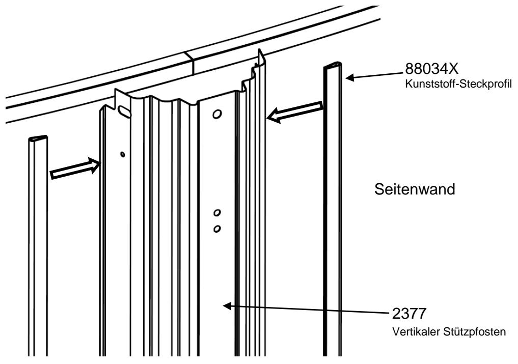 TRIGANO OSMOSE N°880114 DIAM.4.9 M X H.1.32 M - Aufbau des Kunststoff-Steckprofils auf der Stützeinheit - 1