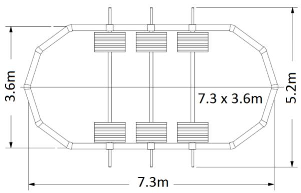 TRIGANO OSMOSE, OVALE N°880115 DIAM.5,20 X 3,95M X H.132CM - Ingombro delle piscine ovali - 3