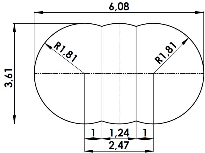 TRIGANO OSMOSE, OVALE N°880115 DIAM.5,20 X 3,95M X H.132CM - Debe utilizes: - 2