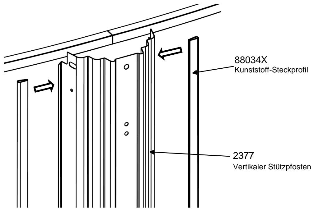 TRIGANO OSMOSE, OVALE N°880115 DIAM.5,20 X 3,95M X H.132CM - Aufbau des Kunststoff-Steckprofils auf der Stützeinheit - 1