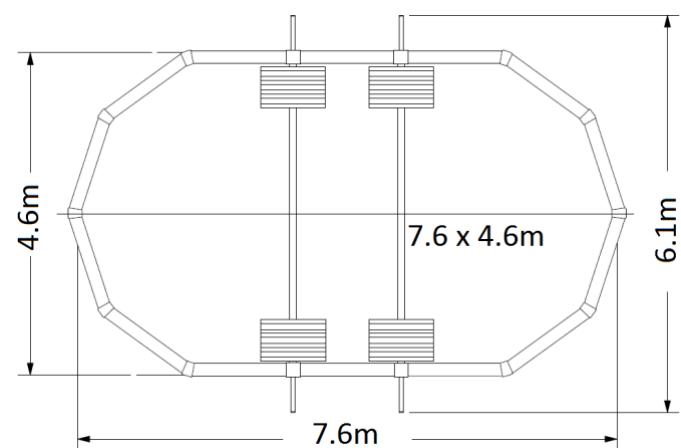 TRIGANO OSMOSE, OVALE N°880115 DIAM.5,20 X 3,95M X H.132CM - Ingombro delle piscine ovali - 4
