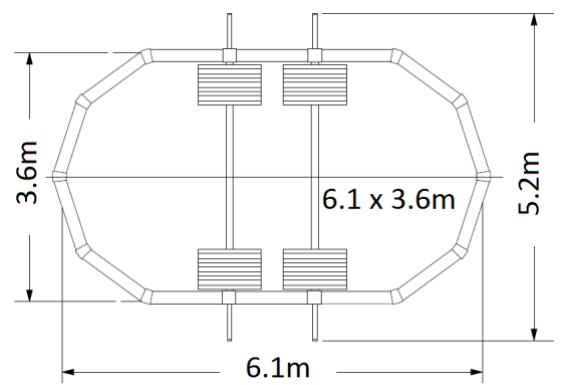 TRIGANO OSMOSE, OVALE N°880115 DIAM.5,20 X 3,95M X H.132CM - Overall dimensions for oval pools - 2