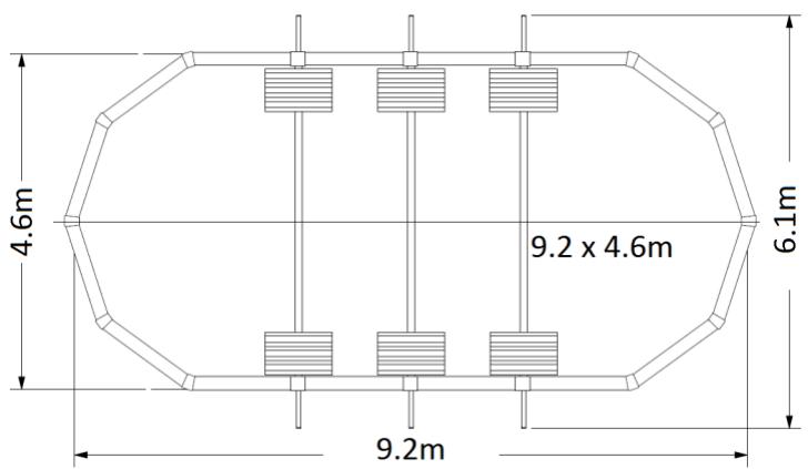 TRIGANO OSMOSE, OVALE N°880115 DIAM.5,20 X 3,95M X H.132CM - Overall dimensions for oval pools - 5