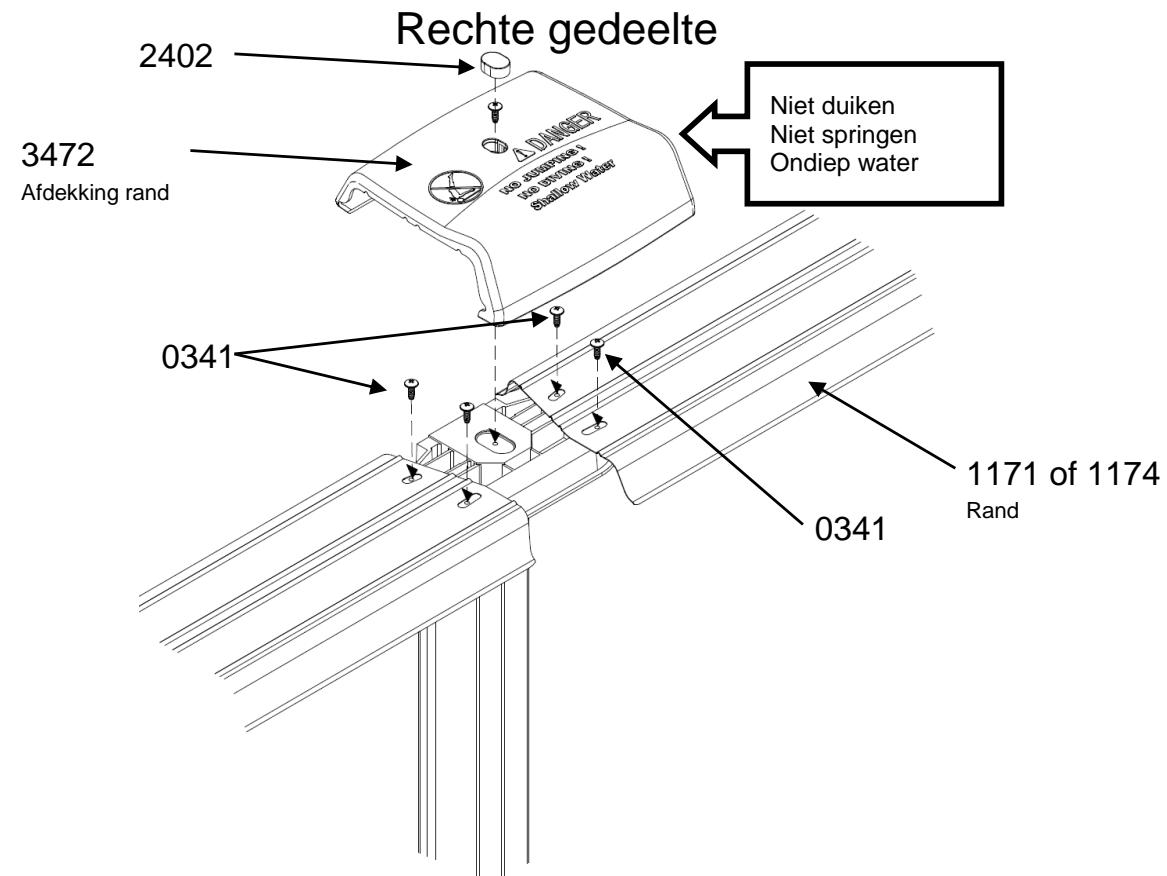 TRIGANO OSMOSE, OVALE N°880115 DIAM.5,20 X 3,95M X H.132CM - De randen en de afdekkingen installeren - 2