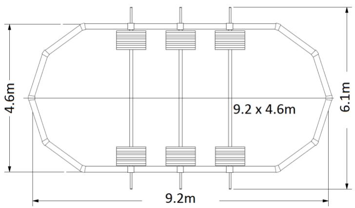 TRIGANO OSMOSE, OVALE N°880115 DIAM.5,20 X 3,95M X H.132CM - Encombrement des piscines ovaries - 5