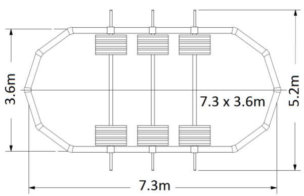 TRIGANO OSMOSE, OVALE N°880115 DIAM.5,20 X 3,95M X H.132CM - Grundriss des Pools in Ovalform - 3