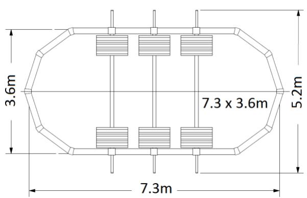 TRIGANO OSMOSE N°880115 - Volumen de las piscinas ovaladas - 2
