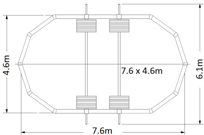 TRIGANO OSMOSE N°880115 - Benodigde ruimte voor ovale zwembaden - 4
